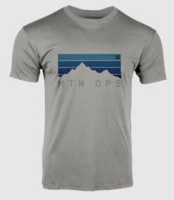MTN Ops Mens Short Sleeve Stone Gray Dusk Tee