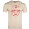 MTN Ops Mens Short Sleeve Trademark Tee - Beige/Natural